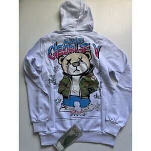 Men AVENUE GEORGE V PARIS Bear Hoodie Small